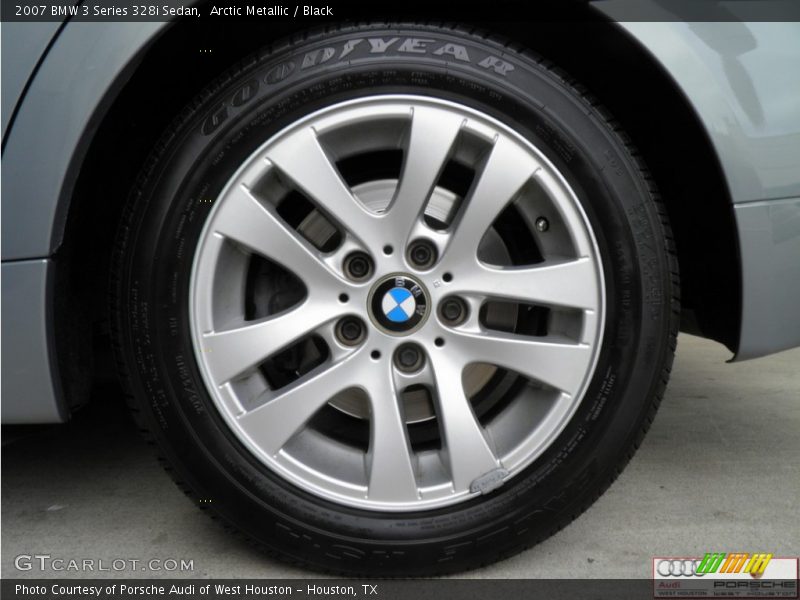 Arctic Metallic / Black 2007 BMW 3 Series 328i Sedan