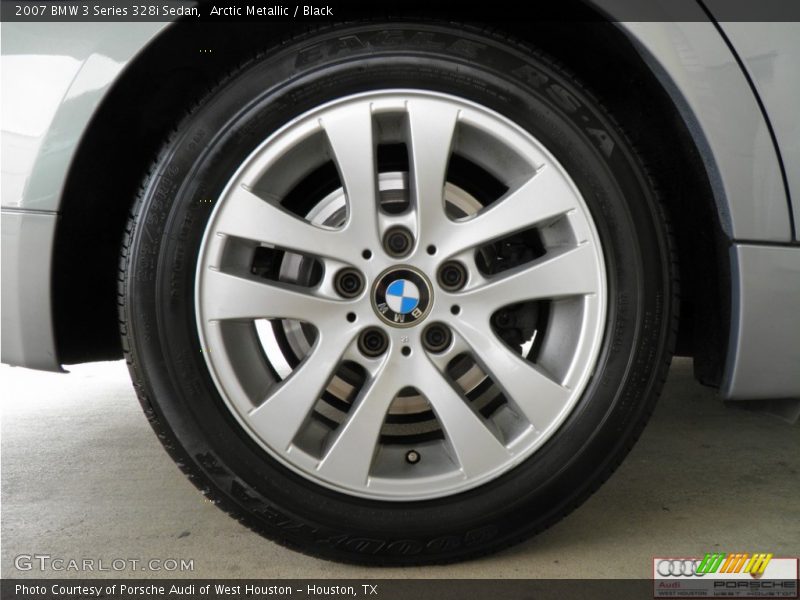 Arctic Metallic / Black 2007 BMW 3 Series 328i Sedan