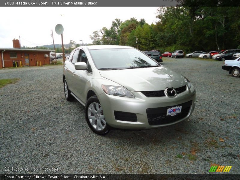 True Silver Metallic / Black 2008 Mazda CX-7 Sport