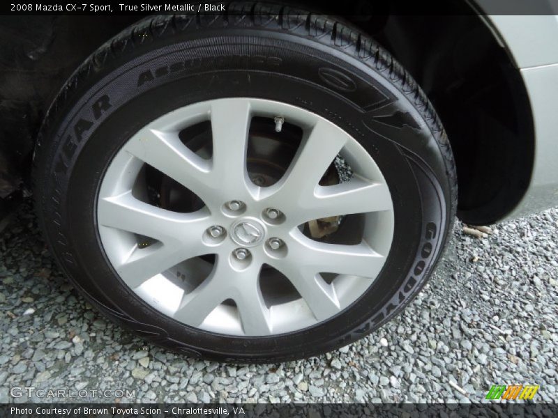 True Silver Metallic / Black 2008 Mazda CX-7 Sport
