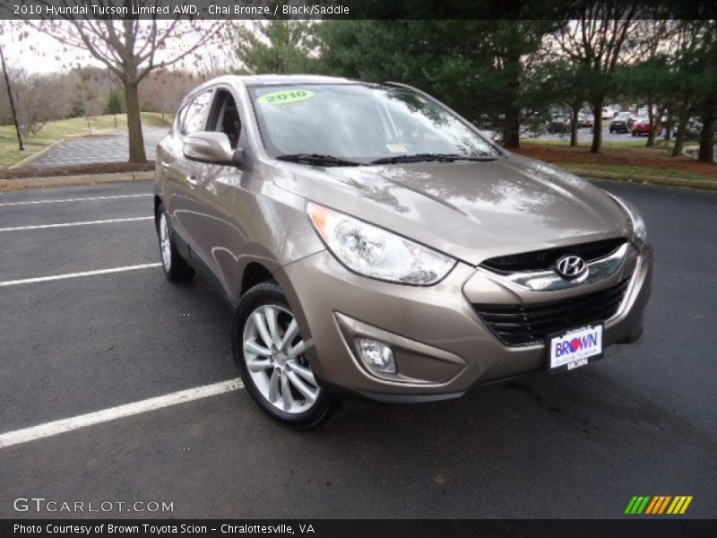 Chai Bronze / Black/Saddle 2010 Hyundai Tucson Limited AWD