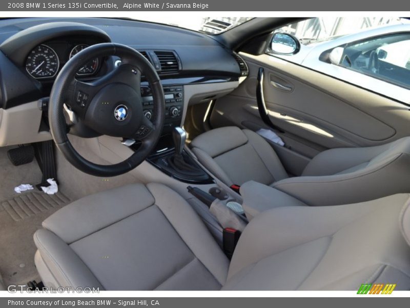 Alpine White / Savanna Beige 2008 BMW 1 Series 135i Convertible