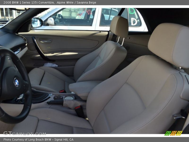 Alpine White / Savanna Beige 2008 BMW 1 Series 135i Convertible