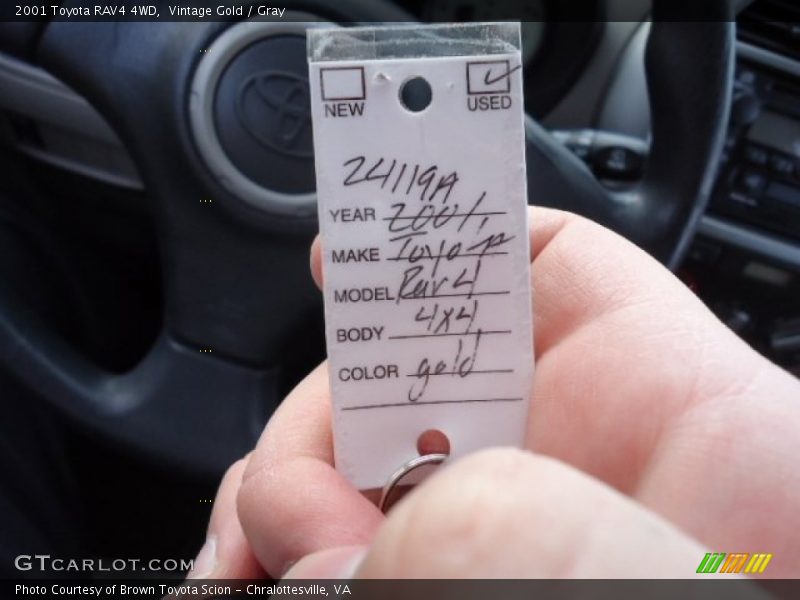 Vintage Gold / Gray 2001 Toyota RAV4 4WD