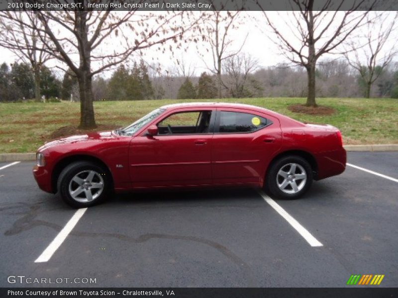 Inferno Red Crystal Pearl / Dark Slate Gray 2010 Dodge Charger SXT