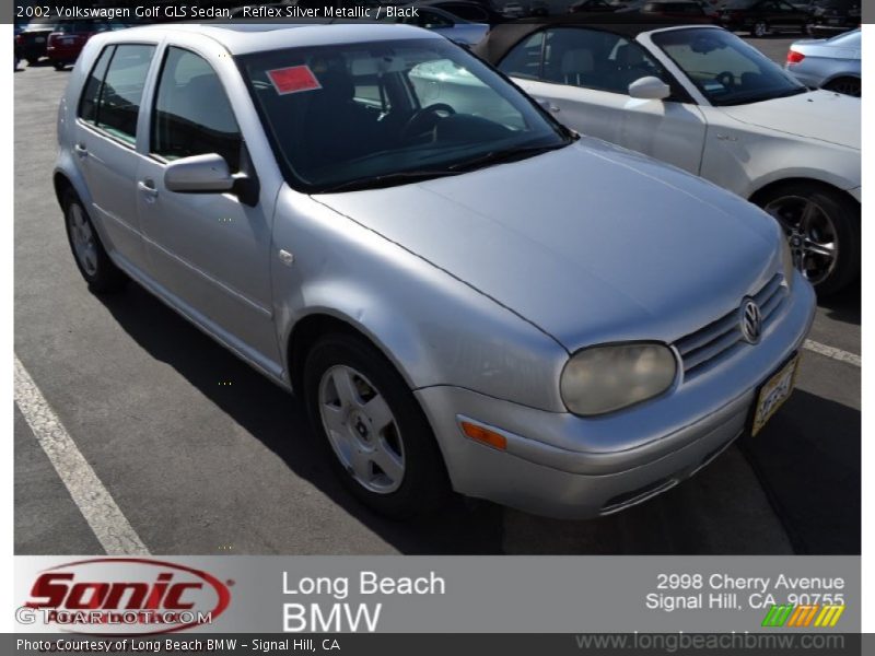 Reflex Silver Metallic / Black 2002 Volkswagen Golf GLS Sedan