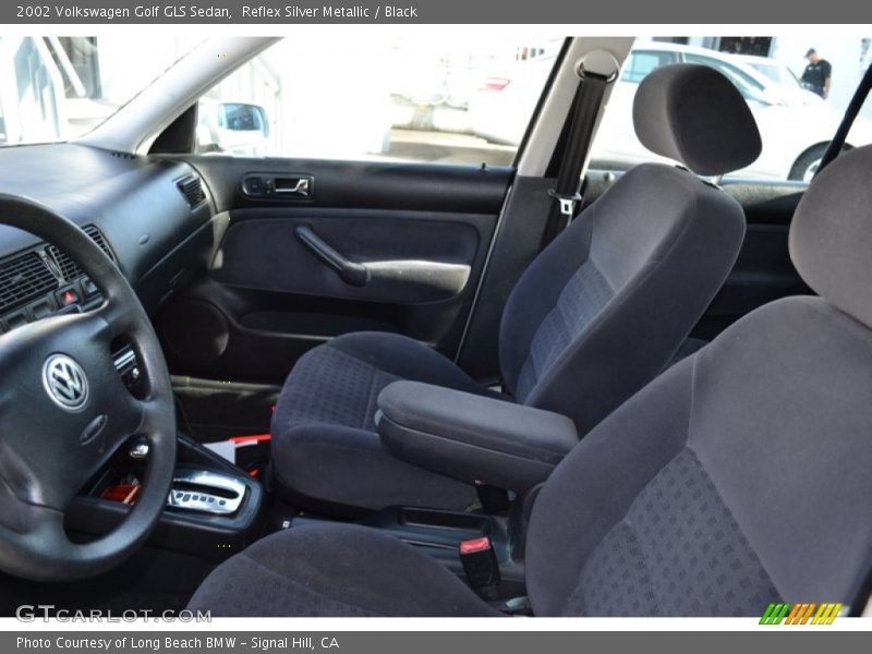 Reflex Silver Metallic / Black 2002 Volkswagen Golf GLS Sedan