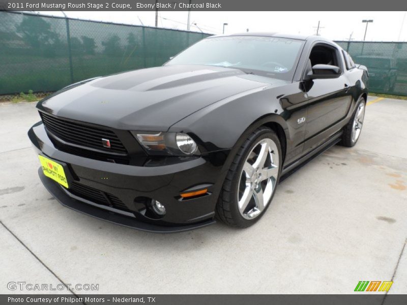 Ebony Black / Charcoal Black 2011 Ford Mustang Roush Stage 2 Coupe