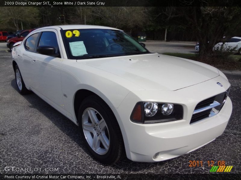 Stone White / Dark Slate Gray 2009 Dodge Charger SXT