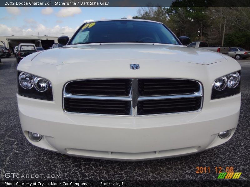 Stone White / Dark Slate Gray 2009 Dodge Charger SXT