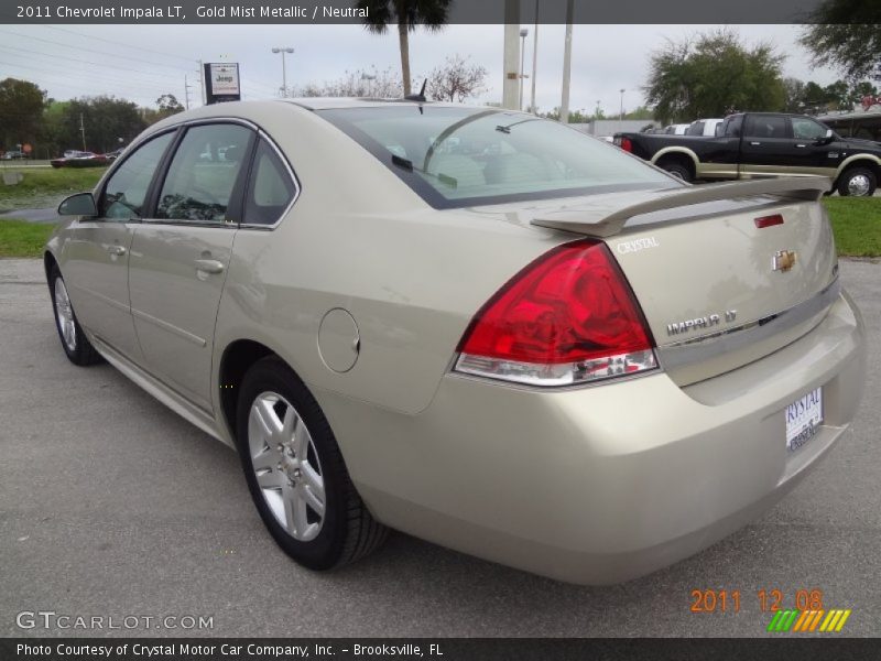 Gold Mist Metallic / Neutral 2011 Chevrolet Impala LT