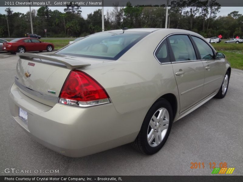 Gold Mist Metallic / Neutral 2011 Chevrolet Impala LT