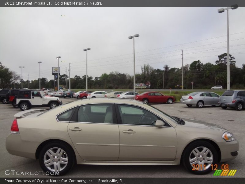 Gold Mist Metallic / Neutral 2011 Chevrolet Impala LT