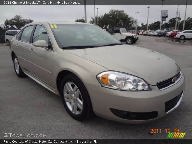 Gold Mist Metallic / Neutral 2011 Chevrolet Impala LT