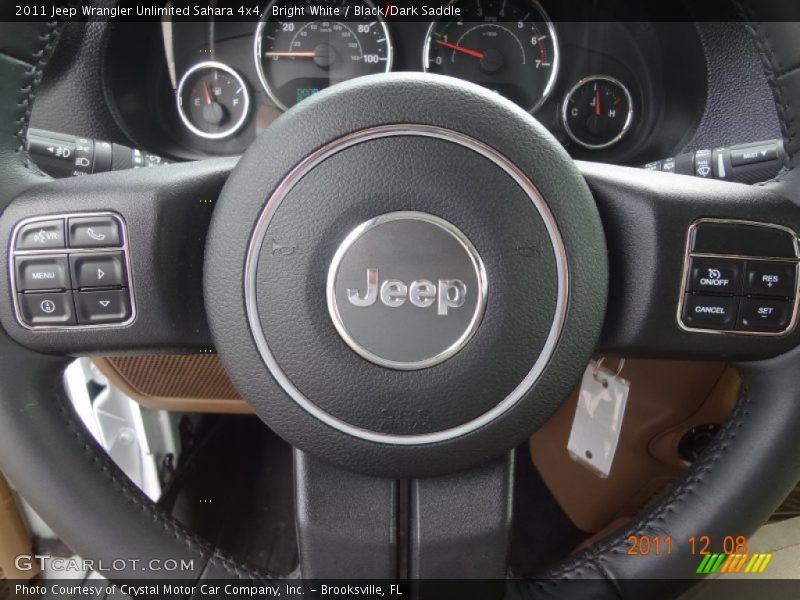 Bright White / Black/Dark Saddle 2011 Jeep Wrangler Unlimited Sahara 4x4