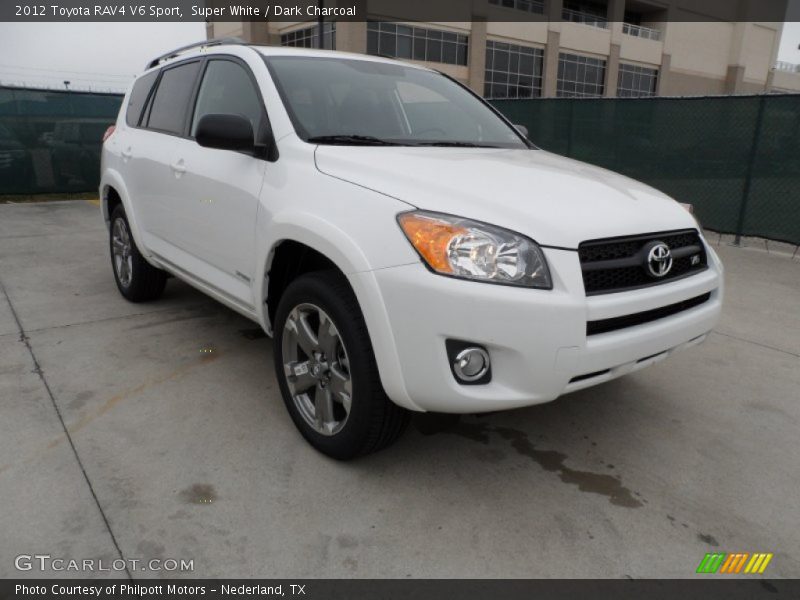 Super White / Dark Charcoal 2012 Toyota RAV4 V6 Sport
