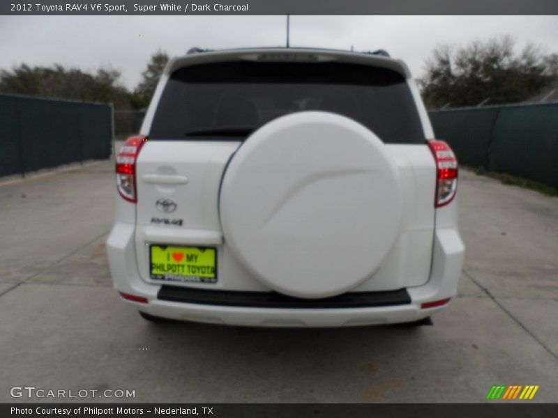 Super White / Dark Charcoal 2012 Toyota RAV4 V6 Sport