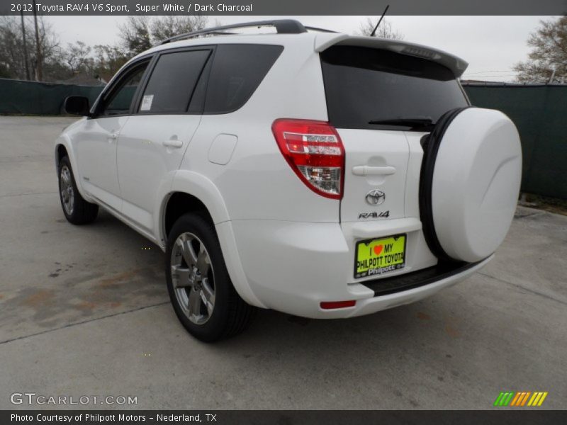 Super White / Dark Charcoal 2012 Toyota RAV4 V6 Sport