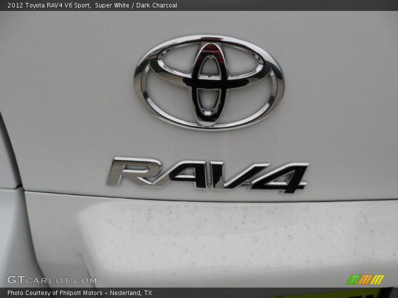 Super White / Dark Charcoal 2012 Toyota RAV4 V6 Sport