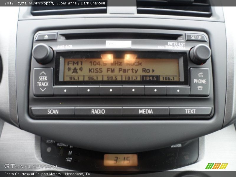 Audio System of 2012 RAV4 V6 Sport