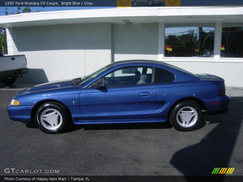 Bright Blue / Gray 1995 Ford Mustang V6 Coupe