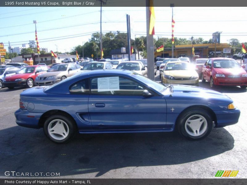 Bright Blue / Gray 1995 Ford Mustang V6 Coupe