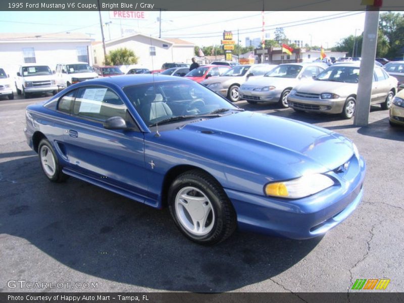 Bright Blue / Gray 1995 Ford Mustang V6 Coupe
