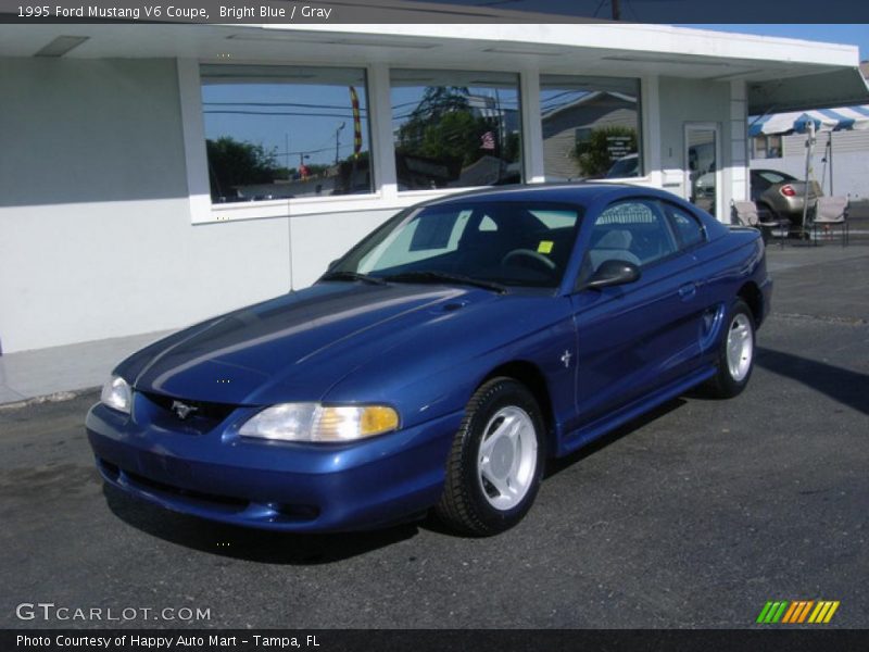 Bright Blue / Gray 1995 Ford Mustang V6 Coupe