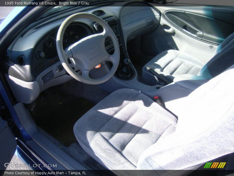 Bright Blue / Gray 1995 Ford Mustang V6 Coupe