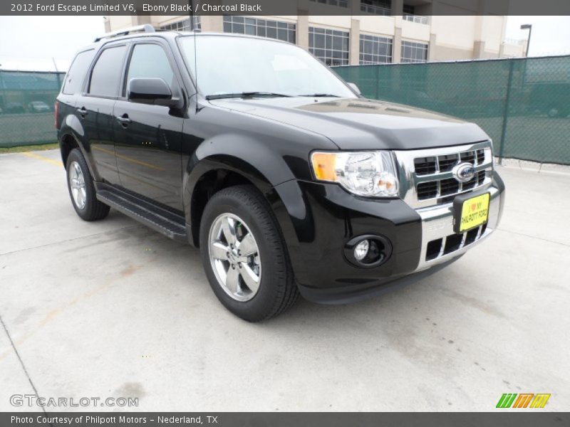 Ebony Black / Charcoal Black 2012 Ford Escape Limited V6