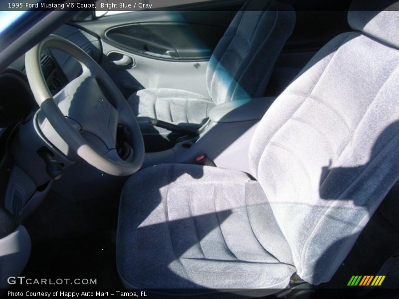 Bright Blue / Gray 1995 Ford Mustang V6 Coupe