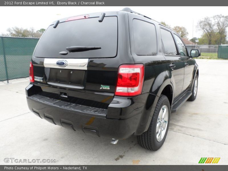 Ebony Black / Charcoal Black 2012 Ford Escape Limited V6