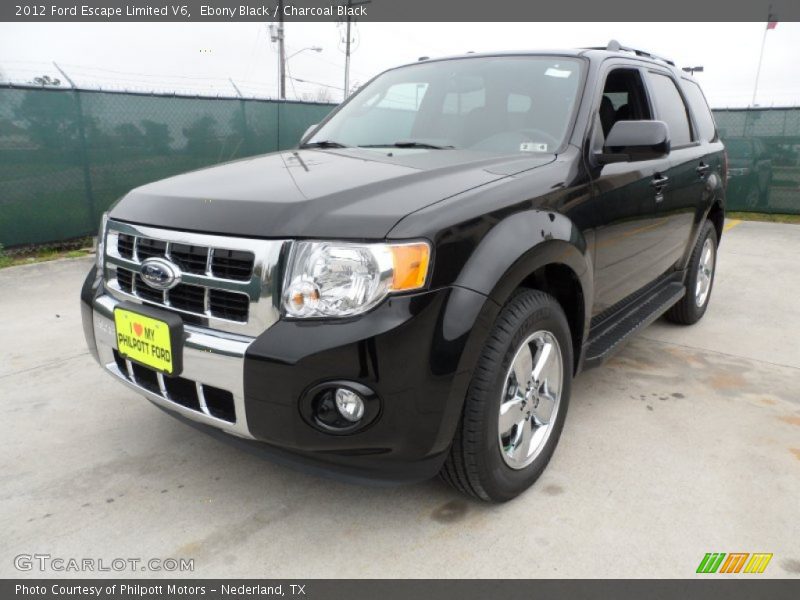 Ebony Black / Charcoal Black 2012 Ford Escape Limited V6