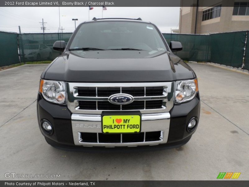 Ebony Black / Charcoal Black 2012 Ford Escape Limited V6