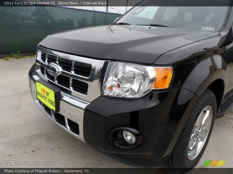 Ebony Black / Charcoal Black 2012 Ford Escape Limited V6