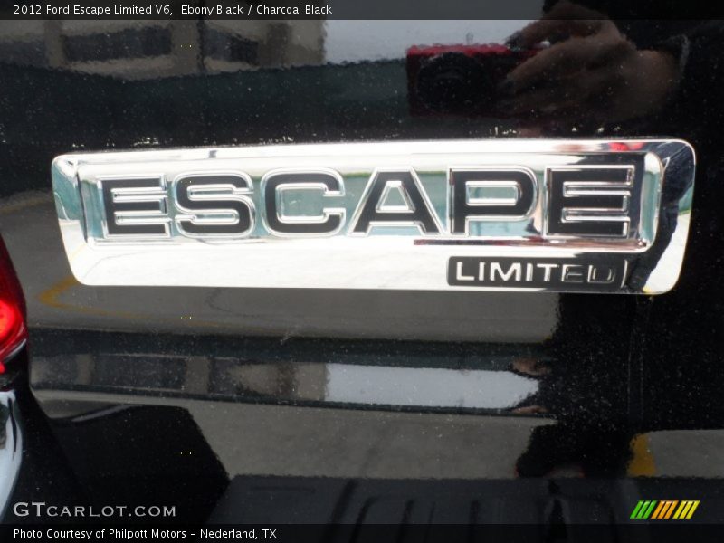 Ebony Black / Charcoal Black 2012 Ford Escape Limited V6