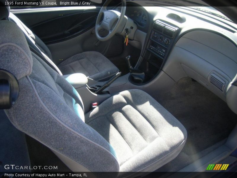 Bright Blue / Gray 1995 Ford Mustang V6 Coupe