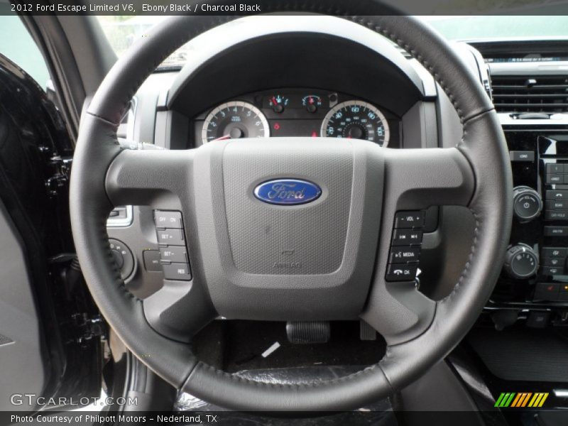Ebony Black / Charcoal Black 2012 Ford Escape Limited V6