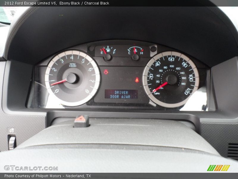 Ebony Black / Charcoal Black 2012 Ford Escape Limited V6