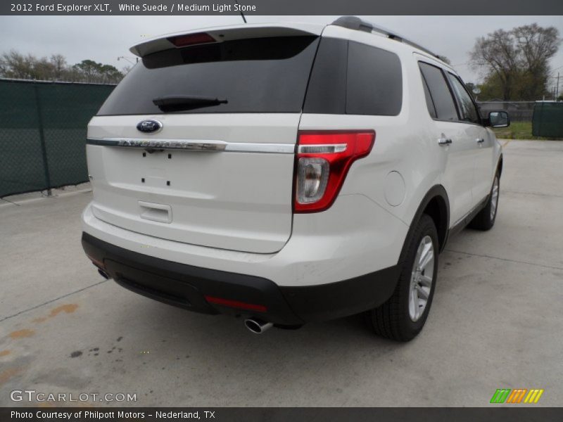 White Suede / Medium Light Stone 2012 Ford Explorer XLT