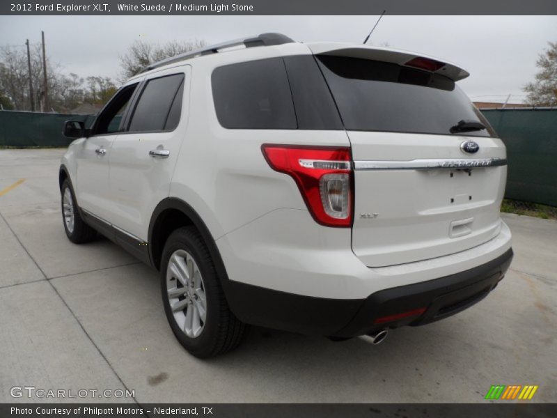 White Suede / Medium Light Stone 2012 Ford Explorer XLT