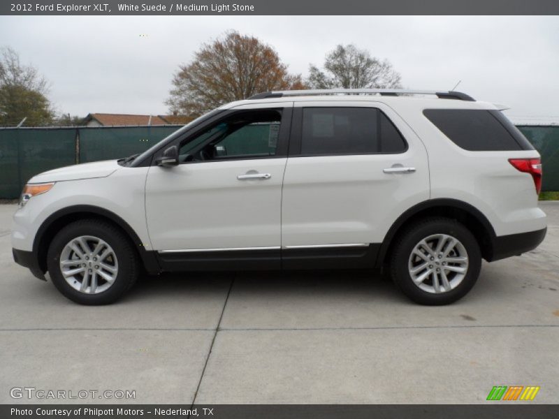 White Suede / Medium Light Stone 2012 Ford Explorer XLT
