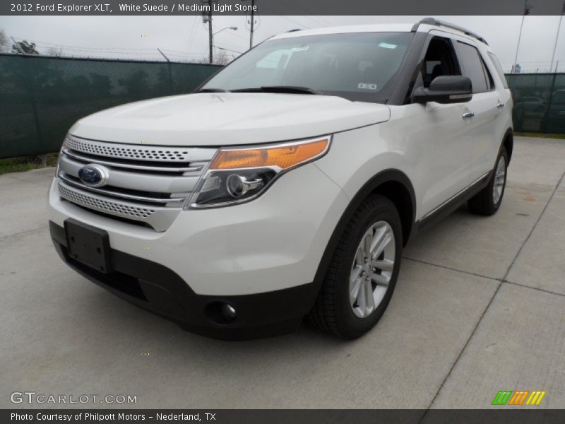 White Suede / Medium Light Stone 2012 Ford Explorer XLT