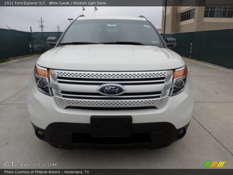 White Suede / Medium Light Stone 2012 Ford Explorer XLT