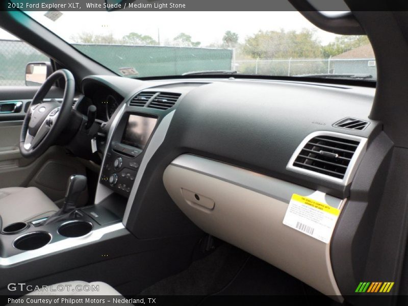 White Suede / Medium Light Stone 2012 Ford Explorer XLT