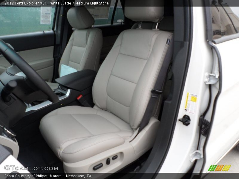White Suede / Medium Light Stone 2012 Ford Explorer XLT