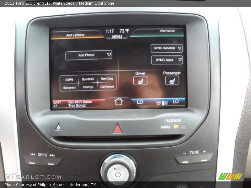 White Suede / Medium Light Stone 2012 Ford Explorer XLT