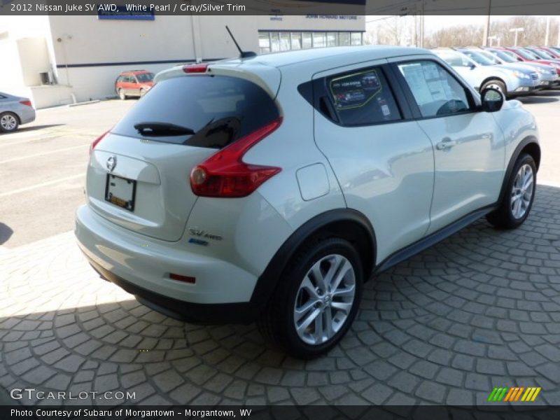 White Pearl / Gray/Silver Trim 2012 Nissan Juke SV AWD