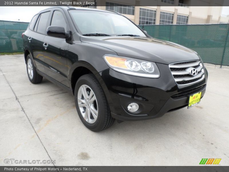 Twilight Black / Beige 2012 Hyundai Santa Fe Limited