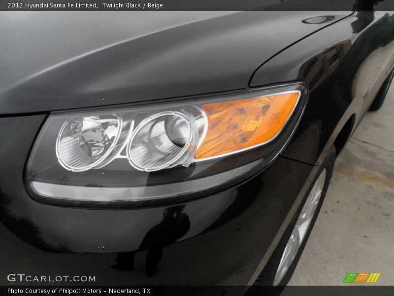 Twilight Black / Beige 2012 Hyundai Santa Fe Limited
